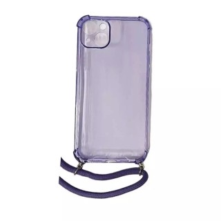 Coque CORDON iPhone 14 Plus violet transparent