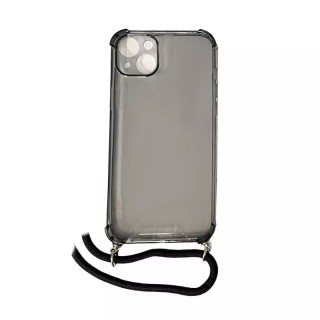 Coque CORDON iPhone 14 Plus noir transparent