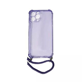 Coque CORDON iPhone 13 Pro Max violet transparent