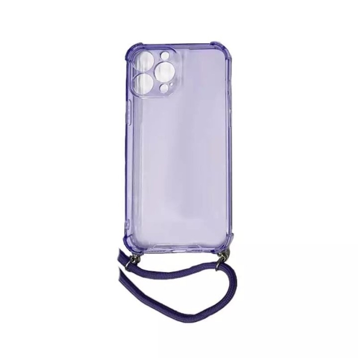 Coque CORDON iPhone 13 Pro Max violet transparent