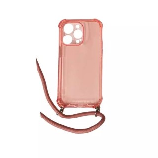 Coque CORDON iPhone 14 Pro rose transparent
