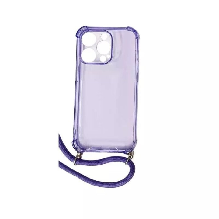 Coque CORDON iPhone 14 Pro violet transparent