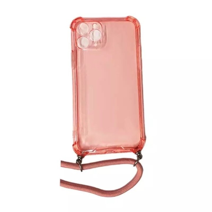 Coque CORDON iPhone 11 Pro rose transparent