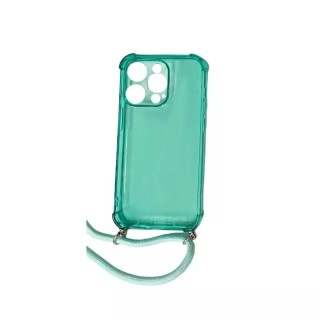 Coque CORDON iPhone 14 Pro vert transparent