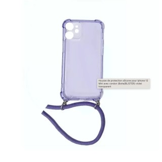 Coque CORDON iPhone 13 Mini - iPhone 12 mini violet transparent