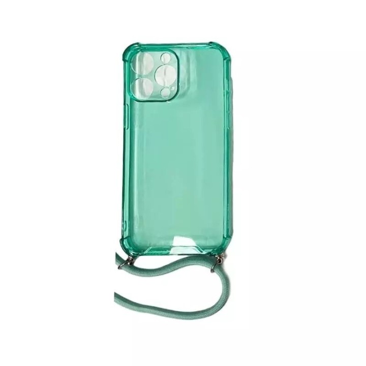 Coque CORDON iPhone 14 Pro Max vert transparent