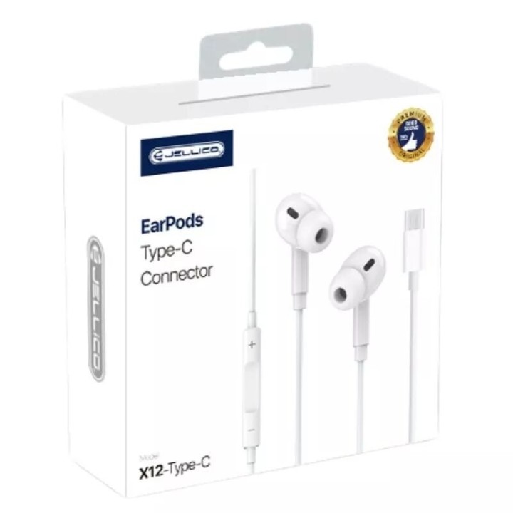 Kit pieton (USB-C/Type C) avec micro JELLICO X12 blanc