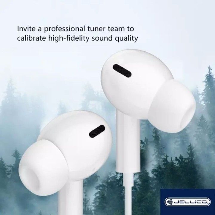 Kit pieton intra-auriculaire (Lightning) avec micro JELLICO X12 blanc