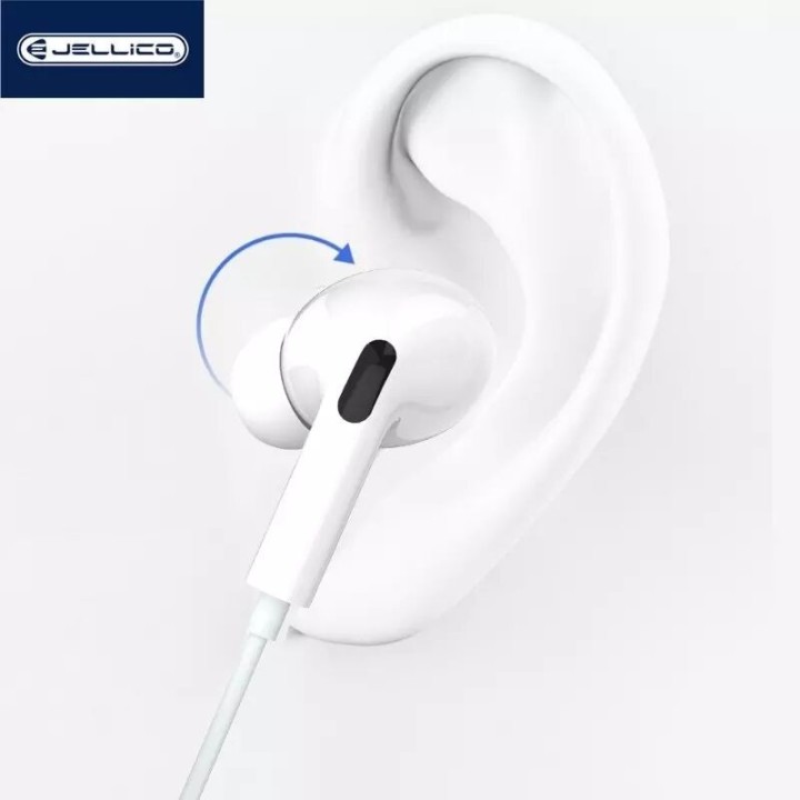 Kit pieton intra-auriculaire (Lightning) avec micro JELLICO X12 blanc