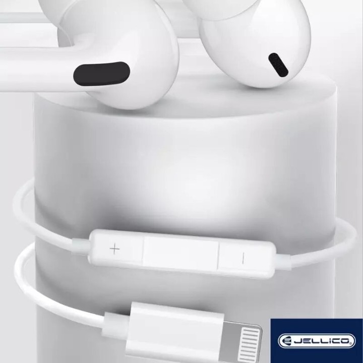 Kit pieton intra-auriculaire (Lightning) avec micro JELLICO X12 blanc