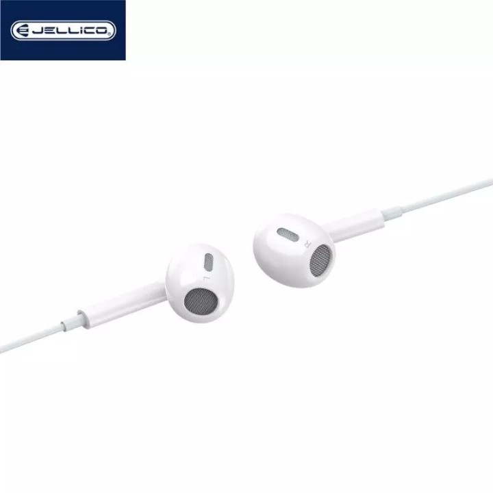 Kit pieton intra-auriculaire (Lightning) avec micro JELLICO X14 blanc