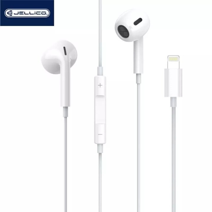 Kit pieton intra-auriculaire (Lightning) avec micro JELLICO X14 blanc