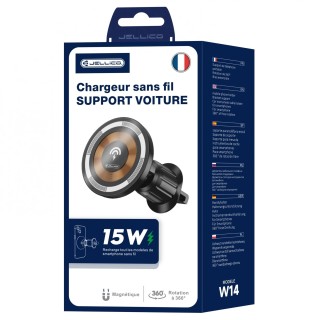 Support voiture chargeur à induction magnétique JELLICO W14 noir