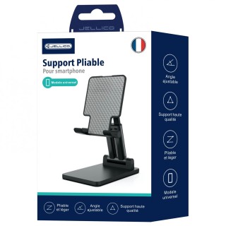 Support d'ordinateur de bureau plat à double axe smartphone JELLICO PH22 noir