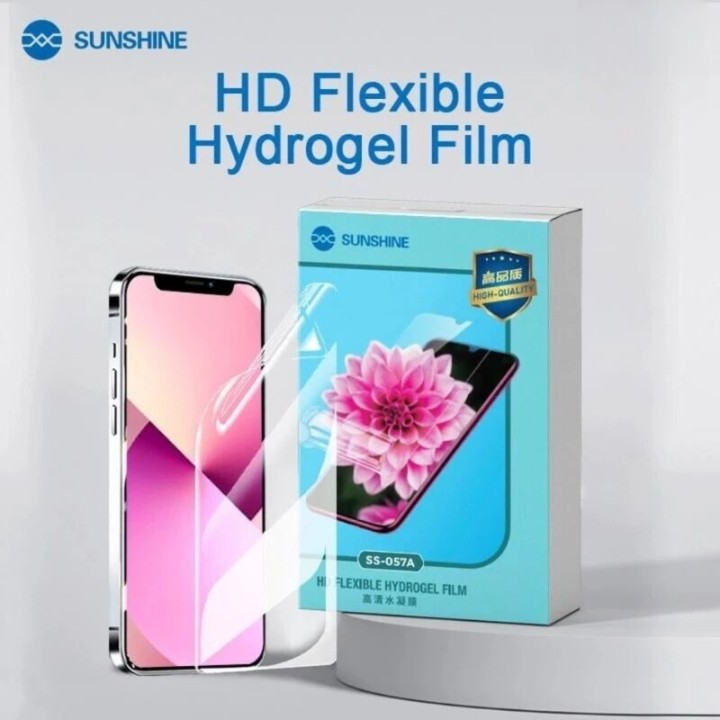 Lot de 50 films "hydrogel" PVC HD ultra-transparent et flexible SUNSHINE SS-057A pour smartphones, watch...