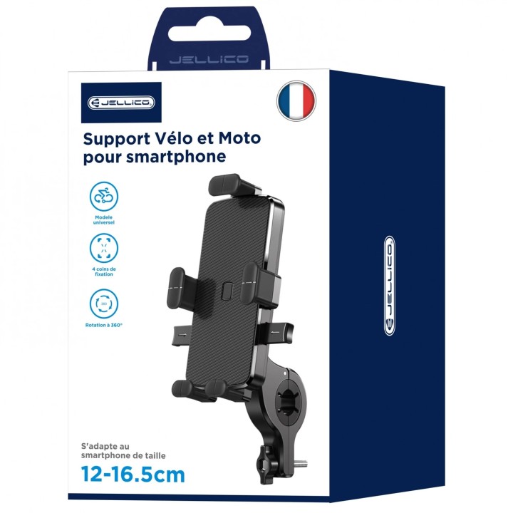 Support smartphone vélo et moto JELLICO PH26 noir