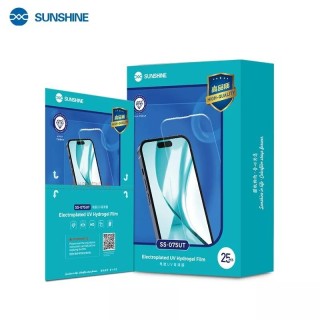 Lot de 25 films "hydrogel" UV HD en verre trempé haute protection SUNSHINE SS-075UT pour smartphones