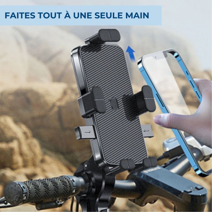 Support smartphone vélo et moto JELLICO PH26 noir