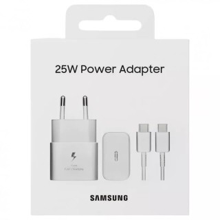 Adaptateur secteur Usb-C avec cable ORIGINAL Usb-C/Type C charge rapide Samsung 25W EP-T2510XWEGEU blanc
