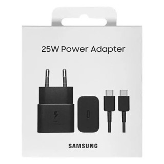 Adaptateur secteur Usb-C avec cable ORIGINAL Usb-C/Type C charge rapide Samsung 25W EP-T2510XBEGEU noir