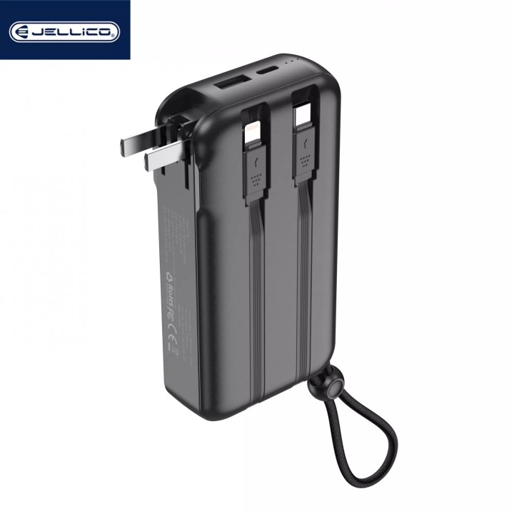 Power Bank (Batterie Externe) 10000mAh 22.5W double port JELLICO P38 noir