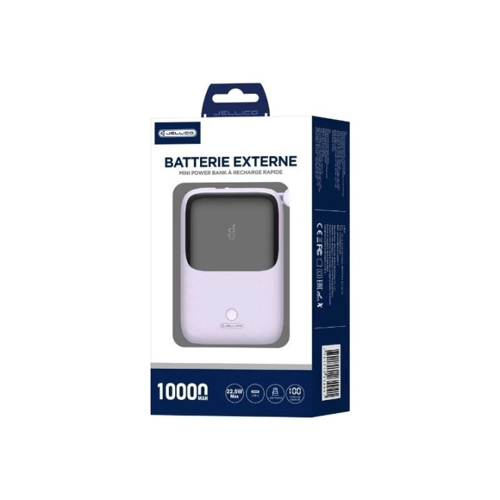 Power Bank (Batterie Externe) 10000mAh 22.5W JELLICO ZP1 violet