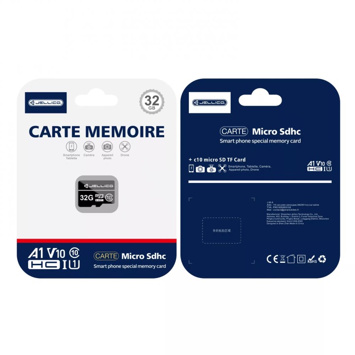 Carte mémoire Micro SD 32Go JELLICO Class 10 (Boite/ Blister)