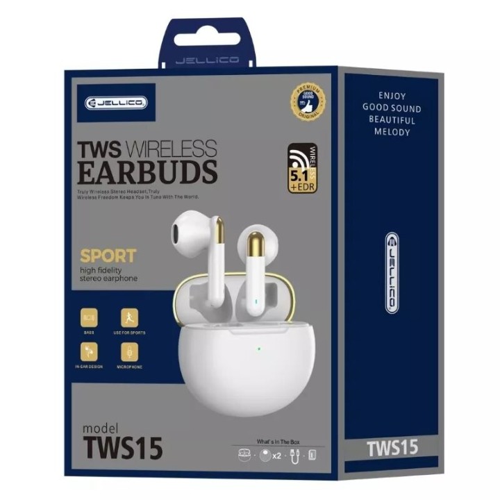 Ecouteurs sans fil bluetooth JELLICO TWS15 noir