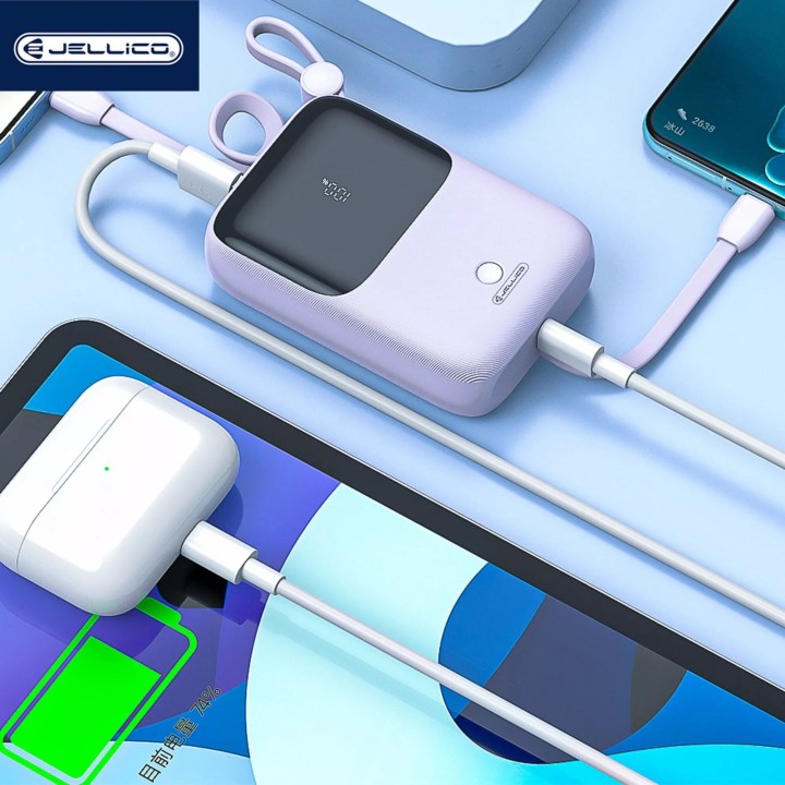 Power Bank (Batterie Externe) 10000mAh 22.5W JELLICO ZP1 violet