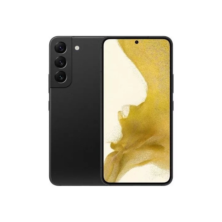 Housse-coque PERSONNALISÉE silicone Galaxy S22 S901 noir