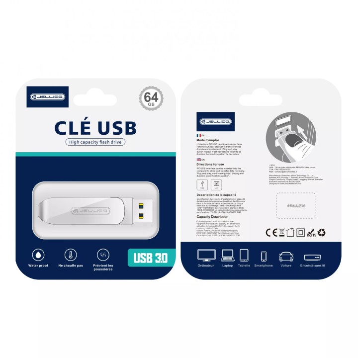 Clé USB JELLICO U36 64go (Boite/ Blister)