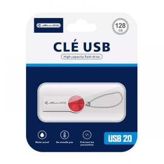Clé USB JELLICO V08 128go rouge (Boite/ Blister)