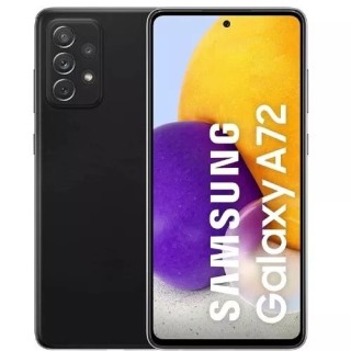 Housse-coque PERSONNALISÉE silicone Galaxy A72 4G/5G A725/A726 noir