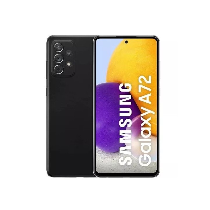 Housse-coque PERSONNALISÉE silicone Galaxy A72 4G/5G A725/A726 noir
