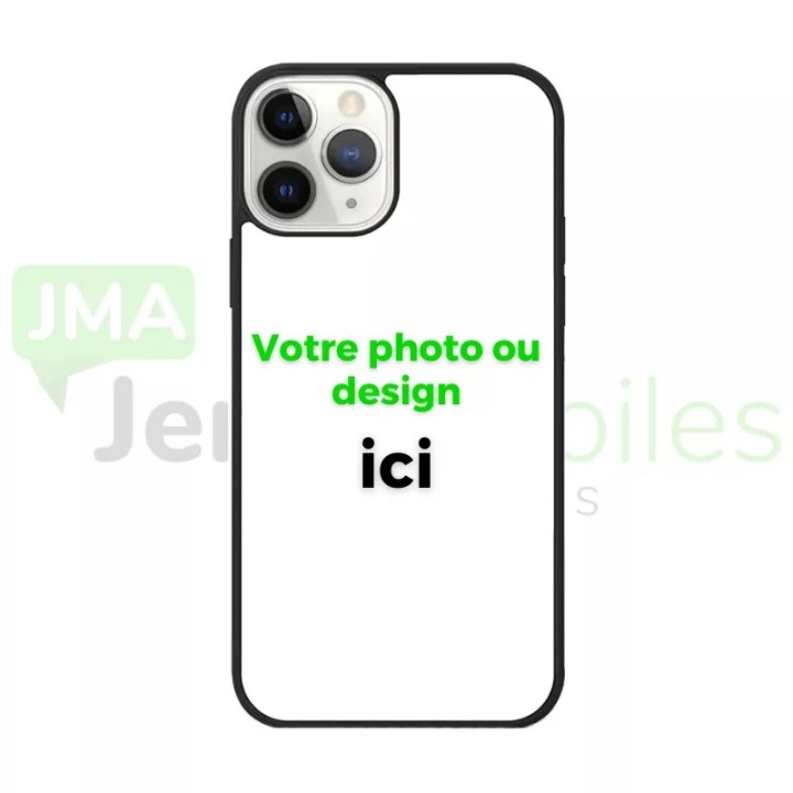 Housse-coque PERSONNALISÉE silicone Galaxy S23 S911 noir