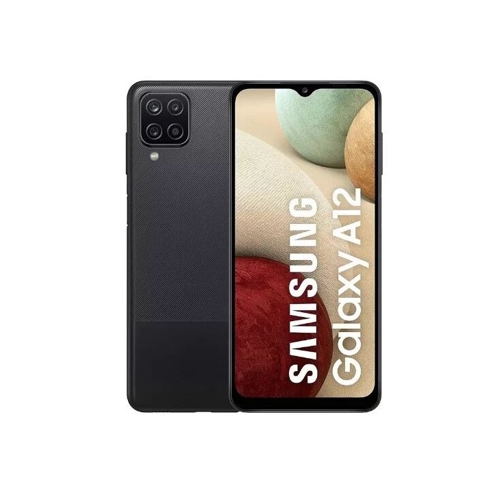 Housse-coque PERSONNALISÉE silicone Galaxy A12 4G/Nacho A125/A127 noir