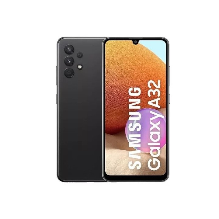 Housse-coque PERSONNALISÉE silicone Galaxy A32 5G A325 noir