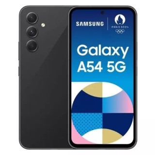 Housse-coque PERSONNALISÉE silicone Galaxy A54 5G A546 noir