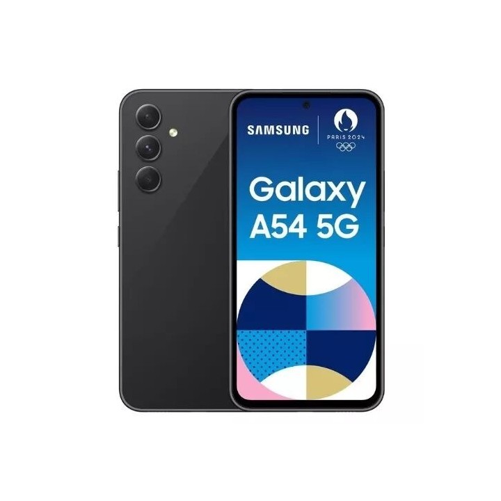 Housse-coque PERSONNALISÉE silicone Galaxy A54 5G A546 noir