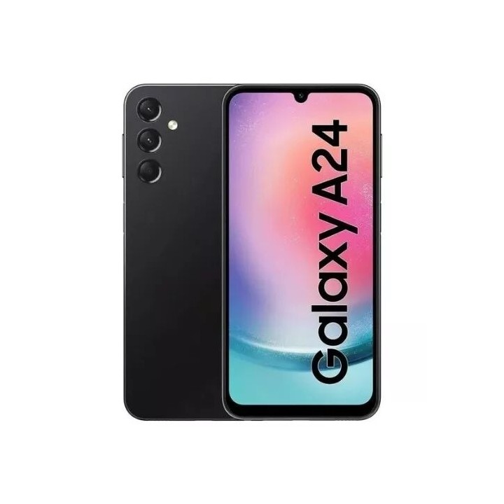 Housse-coque PERSONNALISÉE silicone Galaxy A24 4G A245 noir