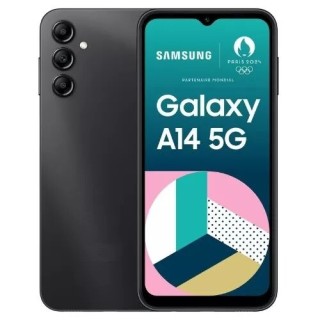 Housse-coque PERSONNALISÉE silicone Galaxy A14 5G A146 noir