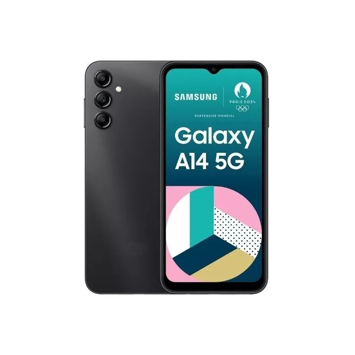 Housse-coque PERSONNALISÉE silicone Galaxy A14 5G A146 noir