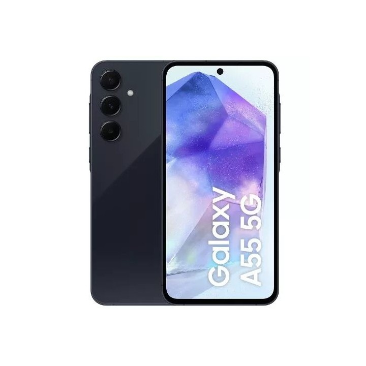 Housse-coque PERSONNALISÉE silicone Galaxy A55 5G A556 noir