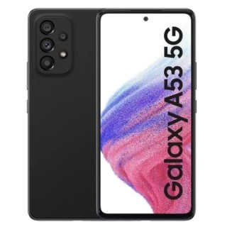Housse-coque PERSONNALISÉE silicone Galaxy A53 5G A536 noir
