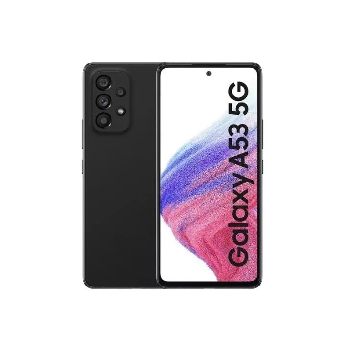 Housse-coque PERSONNALISÉE silicone Galaxy A53 5G A536 noir