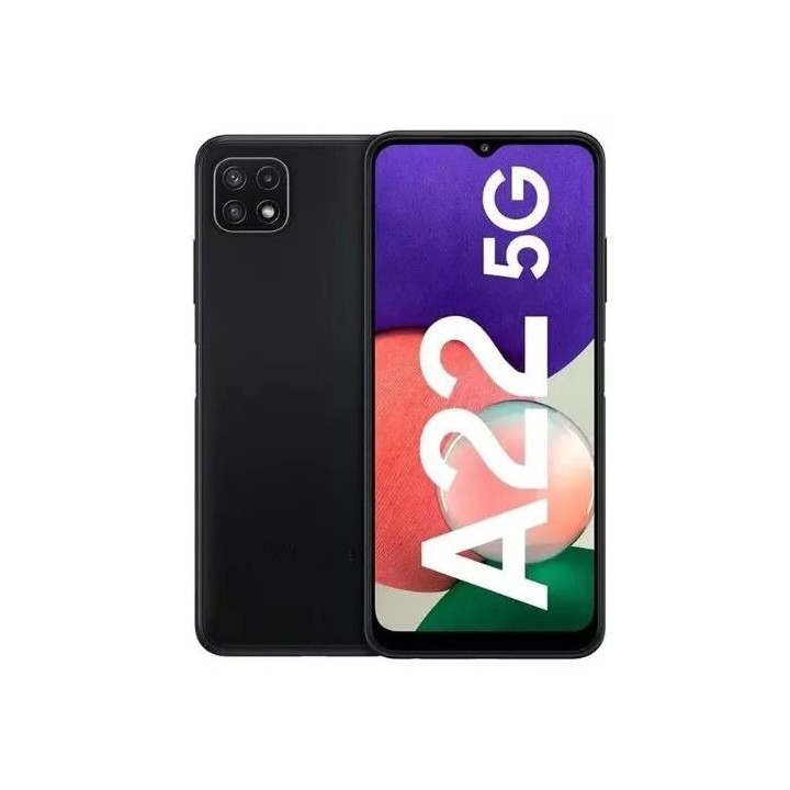 Housse-coque PERSONNALISÉE silicone Galaxy A22 5G A226 noir