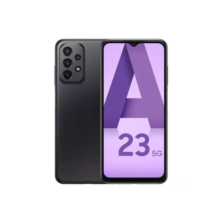 Housse-coque PERSONNALISÉE silicone Galaxy A23 5G A236 noir