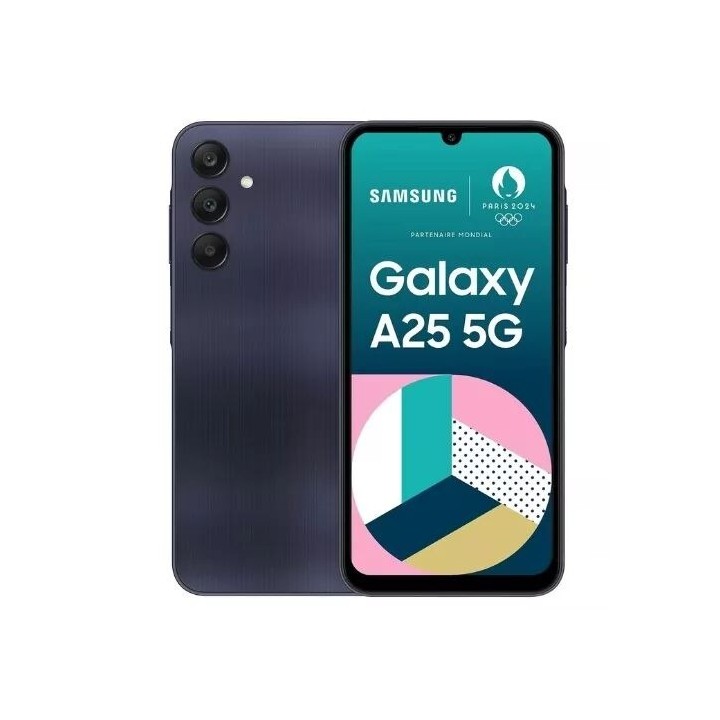 Housse-coque PERSONNALISÉE silicone Galaxy A25 5G A256 noir