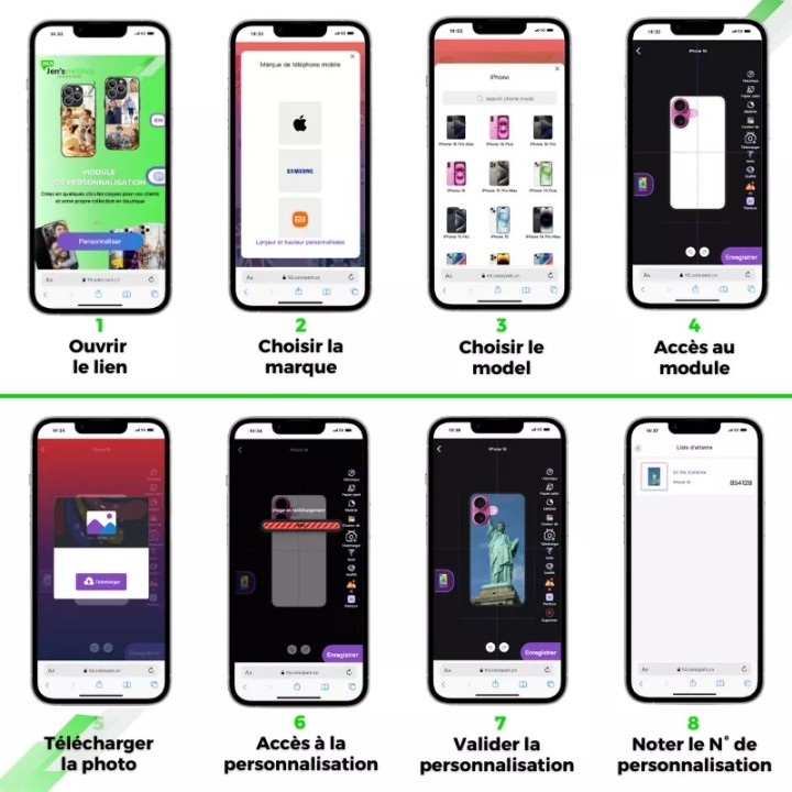 Housse-coque PERSONNALISÉE silicone iPhone 13 Pro noir