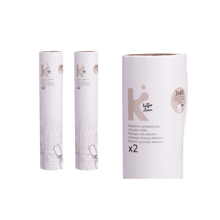 Anti peluche Rechange Blanc 24 x 19 cm (12 Unités)